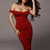Rejea Suede Off-Shoulder Long Womens Dress Spring Sexy Female Pleated Wrap Bodycon Dress Elegant Party Dresses Vestidos