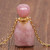 Rejea Natural Stone Perfume Bottle Necklace Semi-Precious Pendant Charms For Elegant Women Love Romantic Gift 60 CM