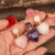 Rejea Natural White Jades Roses Amethysts Quartz Heart Shape Perfume Bottle Pendant Necklace Elegant Women Essential Oil Vial Jewelry