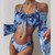 Rejea  Tie-dye print 3 piece swimsuit female Sexy mesh bikini Long sleeve swimwear women Knot biquini Beach wear bathing suit Rejea  Tie-dye print 3 piece swimsuit female Sexy mesh bikini Long sleeve swimwear women Knot biquini Beach wear bathing suit