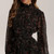 Rejea Spring Vintage Perspective Floral Print Dress Women Turtleneck Long Sleeve Chiffon A Line Dress Lady Mini Party Vestidos 2021