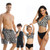 Rejea  Family Matching Swimsuit Two Pieces Mother Daughter Kid Son Girl Swimwear Swimming Suit For Women Maillot De Bain Bikinis