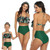 Rejea  New Family Matching Swimsuit Leopard Mother Daughter Two-Piece Suits Kids Baby Women Girl Bikini Sets Swimwear