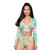Rejea Sexy Bikini Set Women Plus Size Long Sleeve Swimwear 5XL Two-pieces Bikinis Top Bather V Neck Thong Bathing Suit Swim Wear