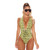 Rejea Bikinis One Piece Plus Size Swimsuit 5XL Women Monokini Sexy Swimwear Snake Print Halter Bathing Suit Female Swim Costume