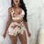 Rejea Hot Sexy Women Swimsuit Floral 2 Piece Bodycon Crop Top Pants Set Bathing Suit Beach Summer Female Swimwear