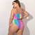 Rejea Summer Plus Size Two Pieces Women's Bikinis Set Cactus/Letter Printed Ruffle Big Swimsuit Large Female Swimming Suits 5XL