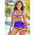 Rejea Women Summer Print Two Piece Bathing Suit Outfits Beachwear Swimsuit Crop Top Biker Shorts Sexy bikini Matching Sets