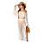 Rejea Sexy Women Hollow Out Tassel Bikinis Cover Ups Summer 2pcs Crop Top Split Skirts Sets Holiday Beach Swimsuit Bathing Suit
