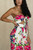 Rejea  New Style Women’s Summer Two Piece Suit Sexy Flower Print Lace-up Tube Top High Waist Long Pants Strapless Sets