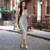 Rejea Pu Faux Leather Women Slit Midi Dress Strap V Neck Backless Bodycon Sexy Streetwear Party Elegant Autumn Winter Club