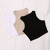 Rejea Off Shoulder Knitted Tank Tops Summer Woman Cami Out Street Sleeveless O Neck Basic Sexy Crop Tops Women