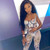 Rejea Angle Print Sleeveless Crop Top and Pants Set Sheer Mesh Two Piece Set Skinny Bodycon Zipper Club Outfits