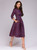 REJEA  Navy Blue 3/4 Sleeves Printed Dress Women Spring Summer Vintage Pocket A-line Casual Dress Elegent Party Vestidos
