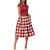REJEA  Vintage Dot Printing Patchwork A-line Dresses Women Summer Short Sleeves Round Neck Casual Dress Female Vestidos
