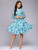 REJEA Fashion Printing A-line Autumn Dress Women Elegant Vintage Ruffles O-Neck Long Sleeve Club Party Mini Dresses Vestidos