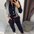 REJEA Women Casual Solid Color Two Piece Sets Autumn Long Sleeve Zipper Tops and Long Pants Suits Ladies New Overalls Set Pocket