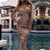 REJEA Vintage Leopard Snake Print Pencil Dress Formal Party Sexy Elegant Bodycon Dress Spaghetti Straps Off Shoulder Midi Dress