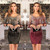 REJEA Women Party Dress Glitter Shiny Wrap Dress Mini Sexy O Neck Clubwear Tunic Ladies Backless Sequin Dress For New Years Gold