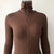 REJEA 2021 Women's Brown Rompers High Neck Zipper Ruched Jumpsuit Casual Long Sleeve Clubwear One Piece Clothes