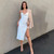 REJEA backless leopard side split midi dress sleeveless party fashion outfits women summer streetwear lady sexy clothes