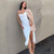 REJEA backless leopard side split midi dress sleeveless party fashion outfits women summer streetwear lady sexy clothes