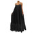 REJEA Women Fashion Dresses Casual Solid Strap Dress Pocket Loose Backless Big Swing Dress Long Summer Dresses Beach Robe Femme