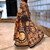REJEA New Womens Boho Floral Printed Dress Spring Autumn Long Sleeve Long Maxi Dress Sexy V-neck Evening Party Beach Sundress Vestidos