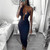 REJEA Sleeveless Halter Backless Patchwork Solid Maxi Dress Autumn Winter Women Fashion Sexy Party Club Clothings