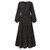 REJEA Women's Autumn Sundress Casual Puff Sleeve Tunic Vestidos Floral Print Robe Fashion Ruffle Maxi Dress Plus Size 5XL