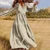 REJEA Women's Autumn Sundress Fashion Ruffle Maxi Dress Casual Puff Sleeve Tunic Vestidos Floral Print Robe Plus Size 5XL