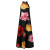 REJEA Women's Dress Fashion Sleeveless Halter Maxi Sundress Celmia  Floral Print Long Dress Bohemian Party Robe Casual Loose Vestidos