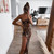 REJEA New Women Sexy Leopard Print Split Sexy Dress One Shoulder Sleeveless Summer Dress Ladies Party Club Vintage Dresses Female