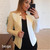 REJEA  Office Lady Blazer Jacket Women Elegant Fashion Suits Outwear Jackets Female Autumn open Cardigan Coat Blazers plus size