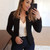 REJEA  Office Lady Blazer Jacket Women Elegant Fashion Suits Outwear Jackets Female Autumn open Cardigan Coat Blazers plus size