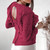 REJEA Women Elegant Solid Long Sleeve Ruffle Lace Blouses Shirt Spring Casual O Neck Backless Pullover Tops Lady Hollow Out Blusa