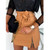 REJEA Fashion Sexy High Waist PU Leather Women Elegant Skirts Sashes Zipper Pencil Mini Length Spring Autumn Winter White Black Khaki