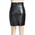 REJEA  Solid PU Faux Leather Mini Skirt Ladies Spring Summer Black Color Short Streetwear Female Sexy Bodycon Skirts D25