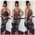REJEA Plus Size Fashion Women Laides Stripe Sleeveless V-neck Romper Trousers Holiday New Summer Beach Print Jumpsuit