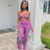 REJEA  Fashion Printed Bra Crop Top and Pants 2 Piece Set Women Sexy Two Piece Club Outfits Matching Sets Sweat Suits C87CC29