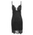 REJEA  Women Sexy Bodycon PU Sleeveless Lace Ruffles Club Evening Party Slim Short Dress