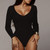 REJEA  Off Shoulder Ribbed Knitted Sexy Bodysuit Women Black V Neck Summer Rompers Womens Jumpsuit Basic Playsuit Womens Tops