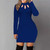 REJEA Bodycon Dress Women Long Sleeve Solid Color Dresses Spring Autumn Sexy Hollow Out Round Neck Black Mini Dress Cotton S M L 5XL