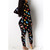 REJEA Women Deep V Neck Jumpsuits Autumn Spring Long Sleeve Bodycon Rompers Zipper Butterfly Printed Pajamas Christmas Pjs Overalls