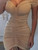REJEA New Fashion Women Sexy Dress Summer Bandage Bodycon Pencil Mini Dress Deep V Neck Summer Off Shoulder Sexy Mini Dress Clubwear