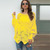 REJEA Women Batwing Sleeve Hollow Out Sweaters Autumn Winter Plus Size Solid Color Sweater Fashion Korean Loose Scale Knitted Tops