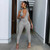 REJEA New Style Women's V Neck Sexy Romper Jumpsuit Off-Shoulder Backless Tight Elastic Home Casual Wear