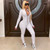 REJEA Autumn Bodycon Playsuit Sexy Jumpsuit Deep V-neck Zip Up Party Club Romper Jumpsuits Pants Solid Color Jumpsuit Streetwear