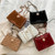 Rejea Fashion Vintage Lattice Pattern PU Leather Women Plush Crossbody Bags Casual Solid Color Chain Female Daily Shoulder Bags
