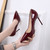Rejea Fashion Designer Women's Pumps Stiletto 9CM Red High Heels Sexy Shoes Patent Leather Ladies Office Wedding Heels Shoes For Women